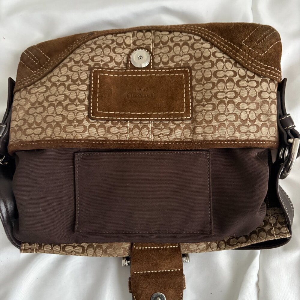 Vintage Coach 3628 Soho Brown Signature C Canvas w/Suede Leather Trim - Picture 11 of 15